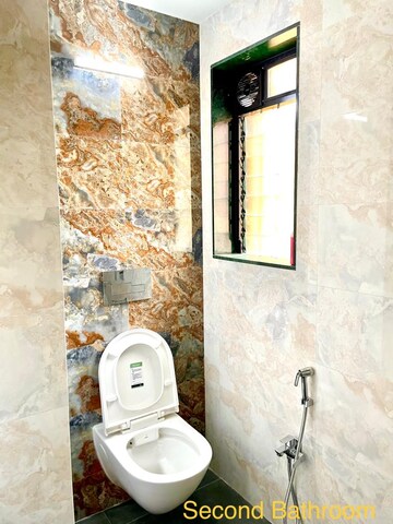 Bathroom in 2 BHK Apartment at Tharwani Meghna Montana, Ambernath West – for Rent