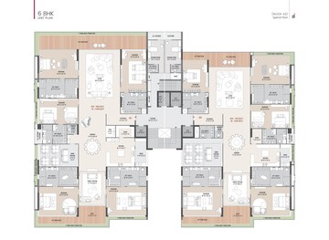 Floor Plan in 3 BHK Apartment at Dumas Road – for Sale