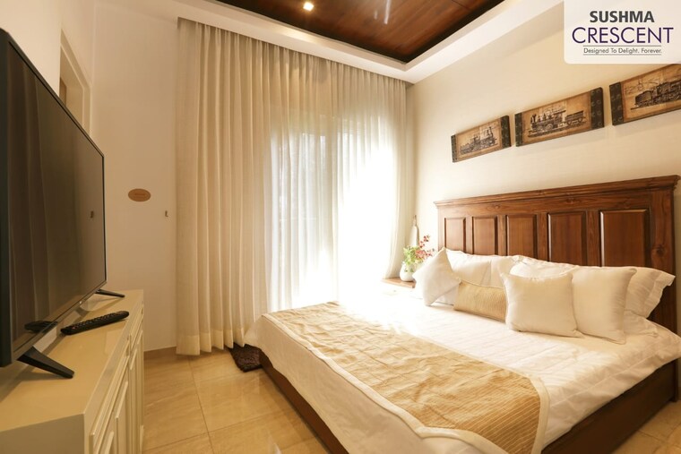 Bedroom, sushma-crescent 3 Bedroom 1705 Sq.Ft. Apartment In Dhakoli Zirakpur 8878834