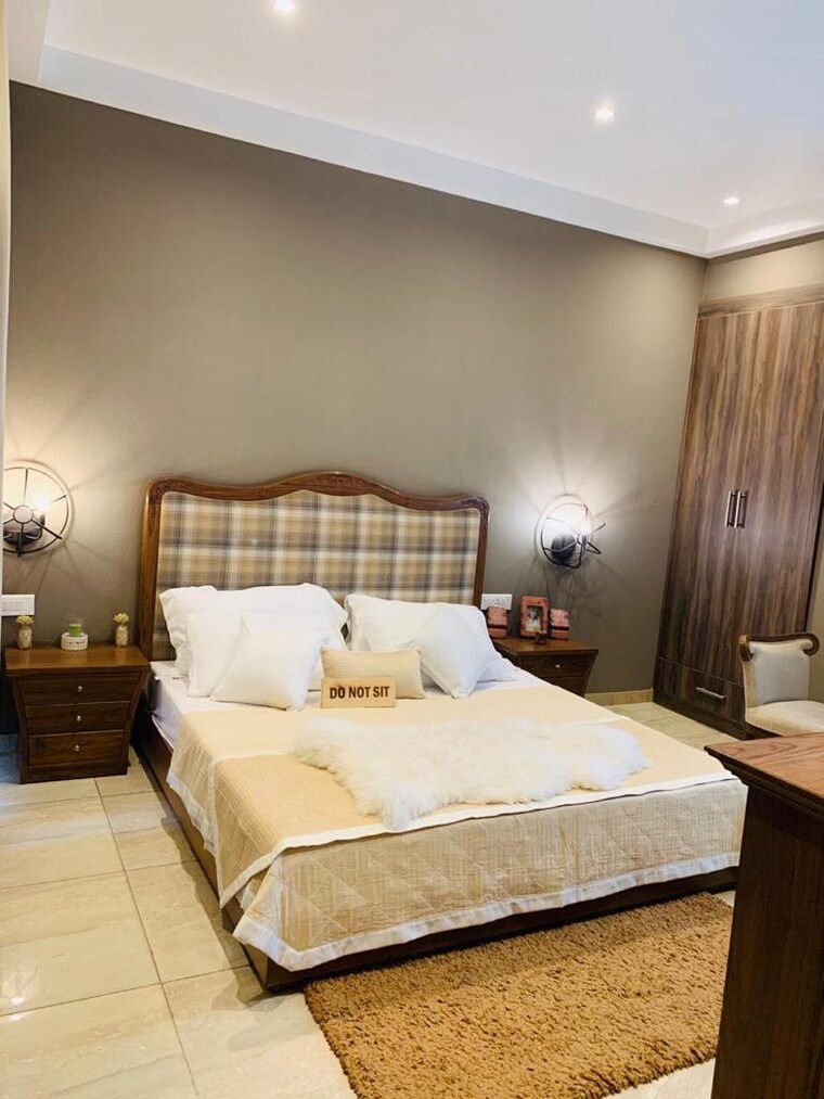 Bedroom, sushma-crescent 3 Bedroom 1705 Sq.Ft. Apartment In Dhakoli Zirakpur 8878834