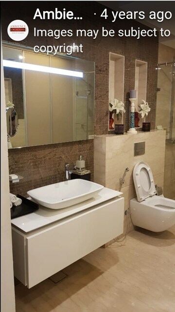 Bathroom in 2 BHK Apartment at Ambience Creacions, Sector 22 – for Rent