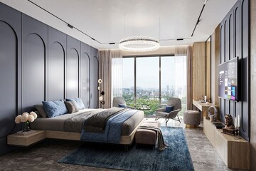 Bedroom in 4 BHK Apartment at Kabra Dvayam, Worli – for Sale
