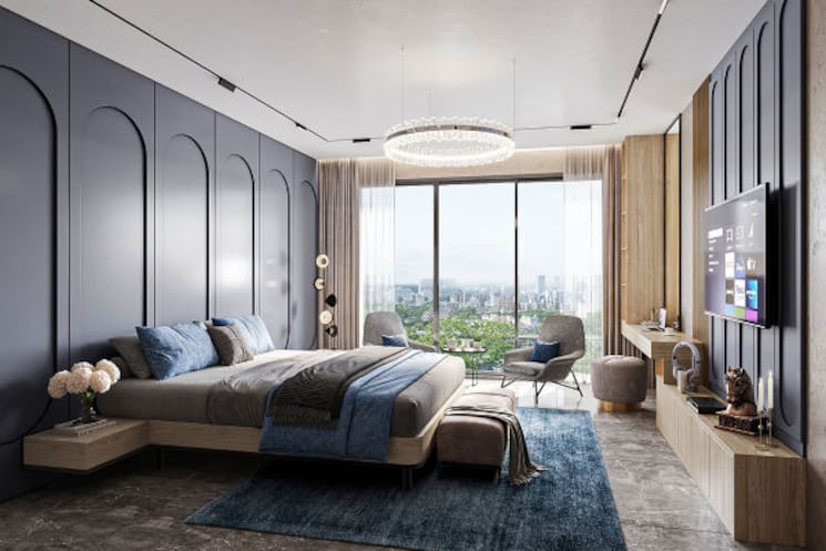 Bedroom, kabra-dvayam 5 Bedroom 5600 Sq.Ft. Apartment In Worli Mumbai 8878940