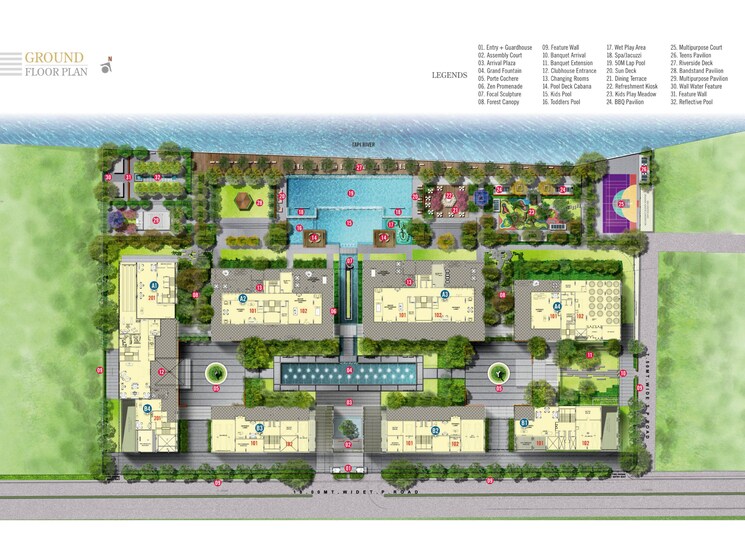 Master Plan, dumas road 3 Bedroom 7578 Sq.Ft. Apartment In Dumas Road Surat 8880077