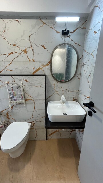 Bathroom in 2 BHK Apartment at Dhaval Sunrise Orlem, Malad West – for Rent