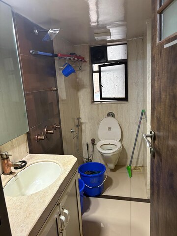 Bathroom in 2 BHK Apartment at K Raheja Palm Spring, Malad West – for Rent