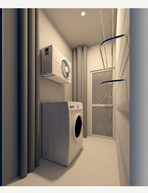 Bathroom in 1 BHK Apartment at Marathon Nexworld, Dombivli East – for Sale