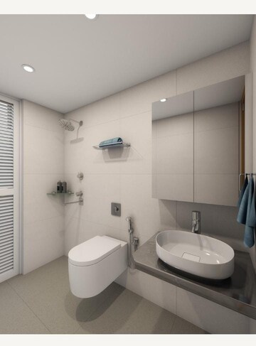 Bathroom in 1 BHK Apartment at Marathon Nexworld, Dombivli East – for Sale