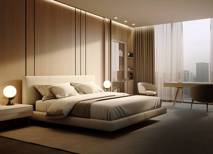 Bedroom, prasun-adara 3 Bedroom 1325 Sq.Ft. Apartment In Kharadi Pune 8880399