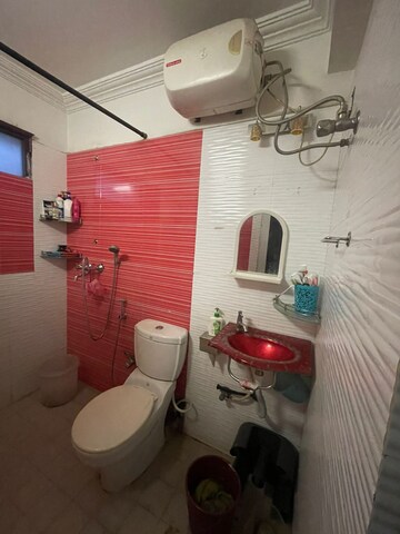Bathroom in 2 BHK Apartment at Akshar Shreeji Heights, Seawoods – for Rent