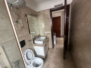 Bathroom in 3 BHK Builder Floor at Pamposh Enclave – for Rent