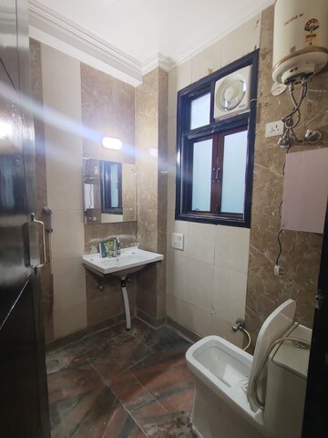 Bathroom in 3 BHK Builder Floor at Chittaranjan Park – for Rent