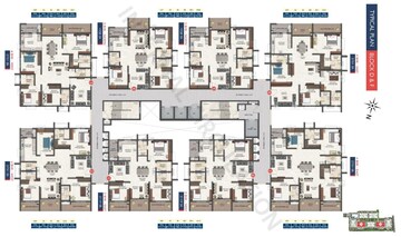 Floor Plan in 3 BHK Apartment at Tridasa Rise, Nallagandla – for Sale