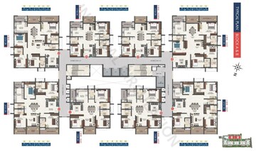 Floor Plan in 3 BHK Apartment at Tridasa Rise, Nallagandla – for Sale
