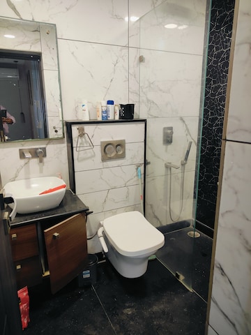 Bathroom in 3 BHK Apartment at Jahaz Apartments, Paschim Vihar – for Rent