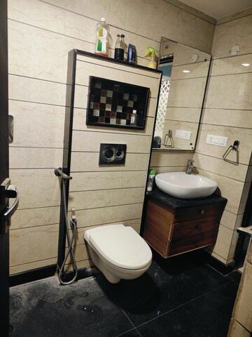 Bathroom in 3 BHK Apartment at Jahaz Apartments, Paschim Vihar – for Rent