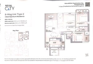 Floor Plan in 3 BHK Apartment at Sejal Square, Goregaon East – for Sale