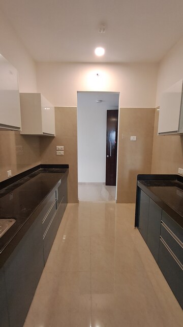 Kitchen in 2 BHK Apartment at LnT Realty Crescent Bay, Parel – for Rent