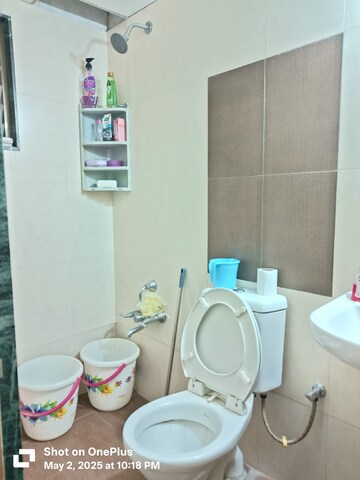 Bathroom in 3 BHK Apartment at Deep Satyadeep Heights, Makarba – for Sale
