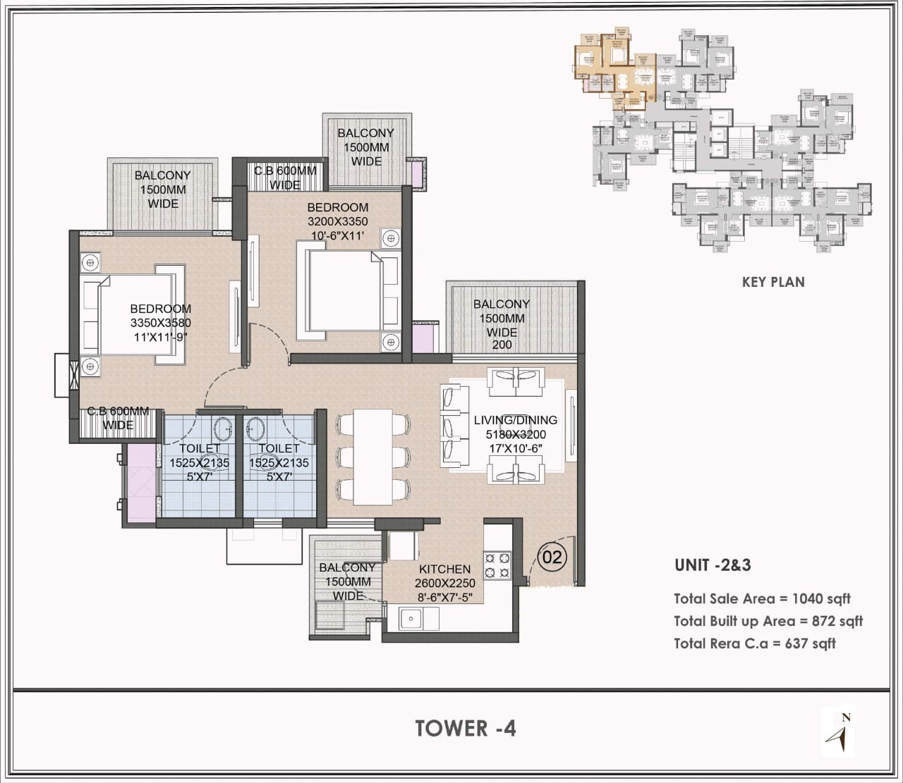 3 BHK Apartment For Sale in CRC Joyous