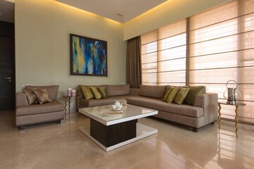 Living Room in 4 BHK Apartment at Pacific Enclave, Khar West – for Rent