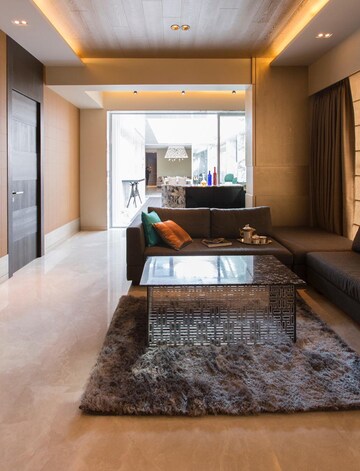 Living Room in 4 BHK Apartment at Pacific Enclave, Khar West – for Rent