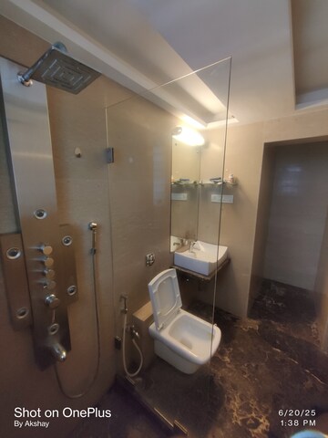 Bathroom in 3 BHK Apartment at Palazzo Heights, Khar West – for Rent