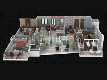 Floor Plan in 3 BHK Apartment at Shobhagpura – for Sale