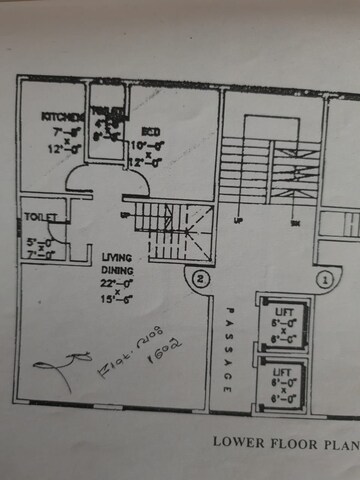 Floor Plan in 3 BHK Apartment at Swami Tower, Chembur – for Rent