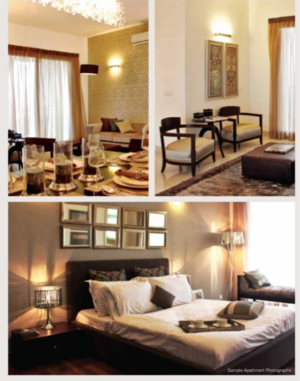 Living Room in 3.5 BHK Apartment at Emaar Imperial Gardens, Sector 102 – for Sale