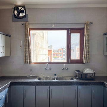 Kitchen in 3 BHK Builder Floor at Aerocity – for Rent