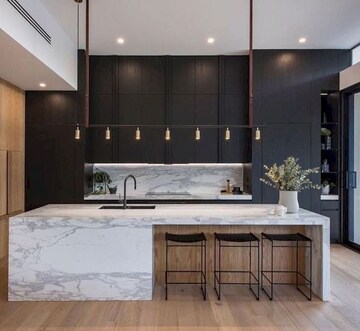 Kitchen in 5 BHK Builder Floor at New Friends Colony – for Rent