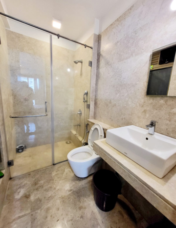 Bathroom in 3 BHK Apartment at Malad East – for Rent