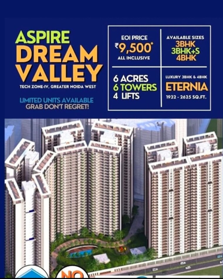 Exterior View, tech zone 4 greater noida 3 Bedroom 1932 Sq.Ft. Apartment In Tech Zone 4 Greater Noida Greater Noida 8883223