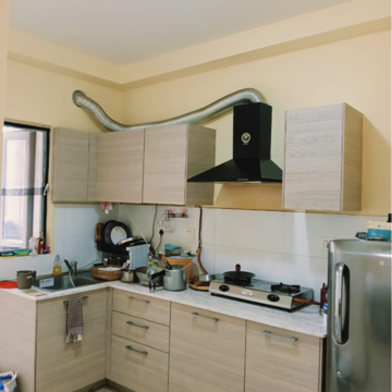 Kitchen in 2 BHK Apartment at Bhartiya Nikoo Homes, Kannur – for Rent