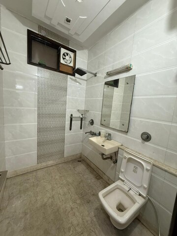 Bathroom in 3 BHK Builder Floor at Paschim Vihar – for Rent