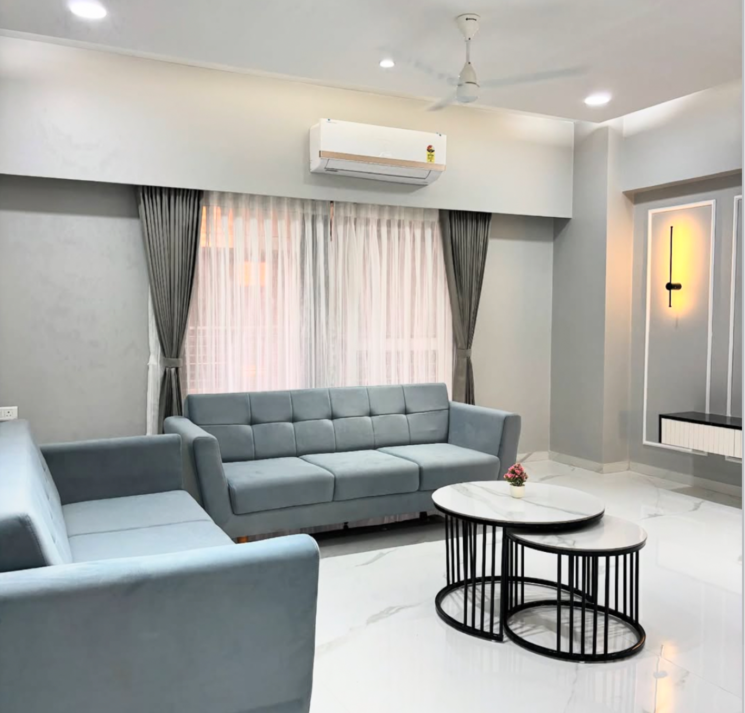 Living Room, k-raheja-raheja-residency 3 Bedroom 1250 Sq.Ft. Apartment In Sankalp Colony Mumbai 8883643