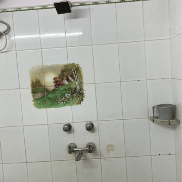 Bathroom in 1 RK Independent House at RWA Apartments Sector 19, Sector 19 – for Rent