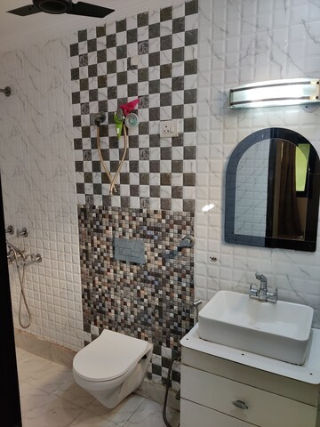 Bathroom in 3 BHK Builder Floor at Paschim Vihar – for Rent