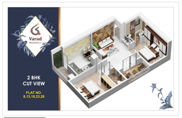 Floor Plan, nashik road 2 Bedroom 915 Sq.Ft. Builder Floor In Nashik Road Nashik 8884357