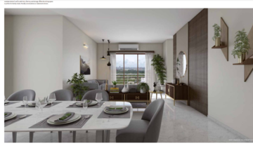 Living Room in 4 BHK Apartment at Godrej Meridien, Mohammad Heri Village – for Sale