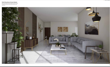 Living Room in 4 BHK Apartment at Godrej Meridien, Mohammad Heri Village – for Sale