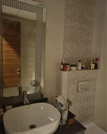 Bathroom in 3 BHK Apartment at Kanakia Spaces Levels, Kasam Baug – for Rent