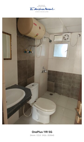 Bathroom in 2 BHK Apartment at Nimbus The Hyde park, Sector 78 – for Rent