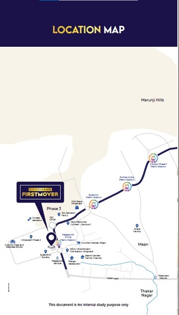 2 BHK Apartment – Map Location View at Hinjewadi - for Sale