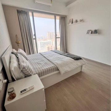 Bedroom in 4 BHK Apartment at Transcon Triumph Tower, Veera Desai Industrial Estate – for Sale
