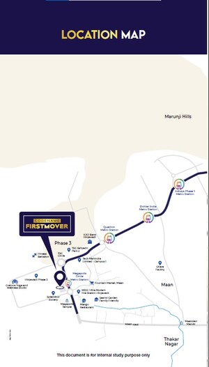 3 BHK Apartment – Map Location View at Hinjewadi - for Sale