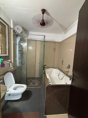 Bathroom in 3 BHK Apartment at Nyati Wind Chimes, Undri – for Rent