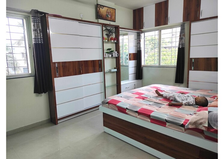 Bedroom, basera-society 2 Bedroom 1000 Sq.Ft. Apartment In Kondhwa Pune 8886929