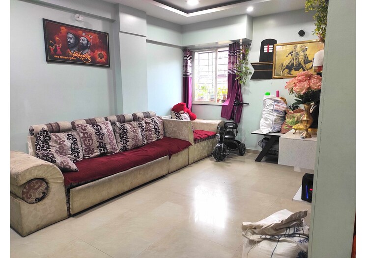 Living Room, basera-society 2 Bedroom 1000 Sq.Ft. Apartment In Kondhwa Pune 8886929